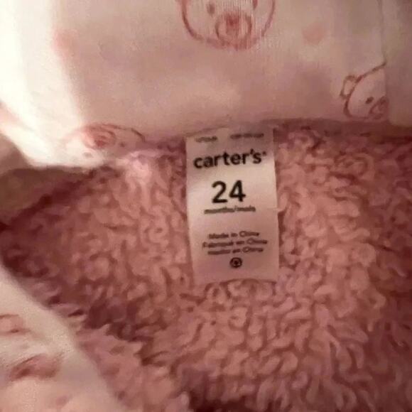 Carter’s pink sherpa fleece jacket toddler girl’s Size 24 months - Picture 4 of 5